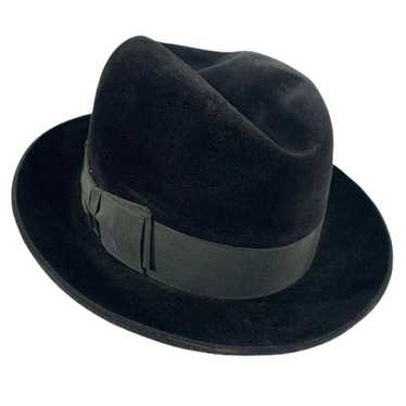 Vintage black borsalino fedora Gem