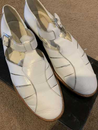 Charles Jourdan × Vintage White leather sanders