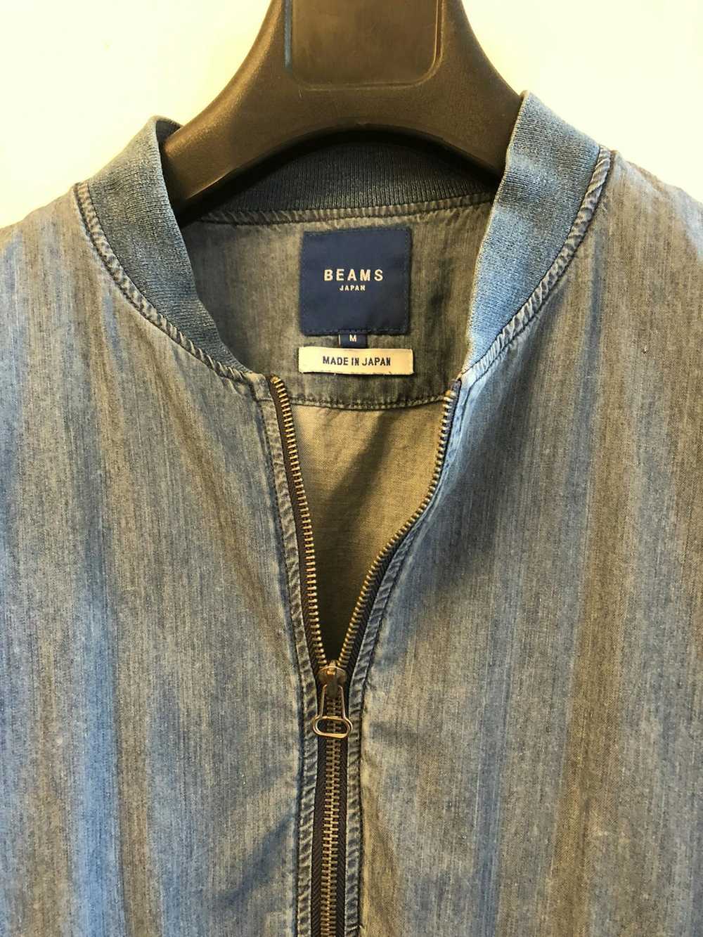 Beams Plus Lightweight Denim Bomber Jacket - image 3