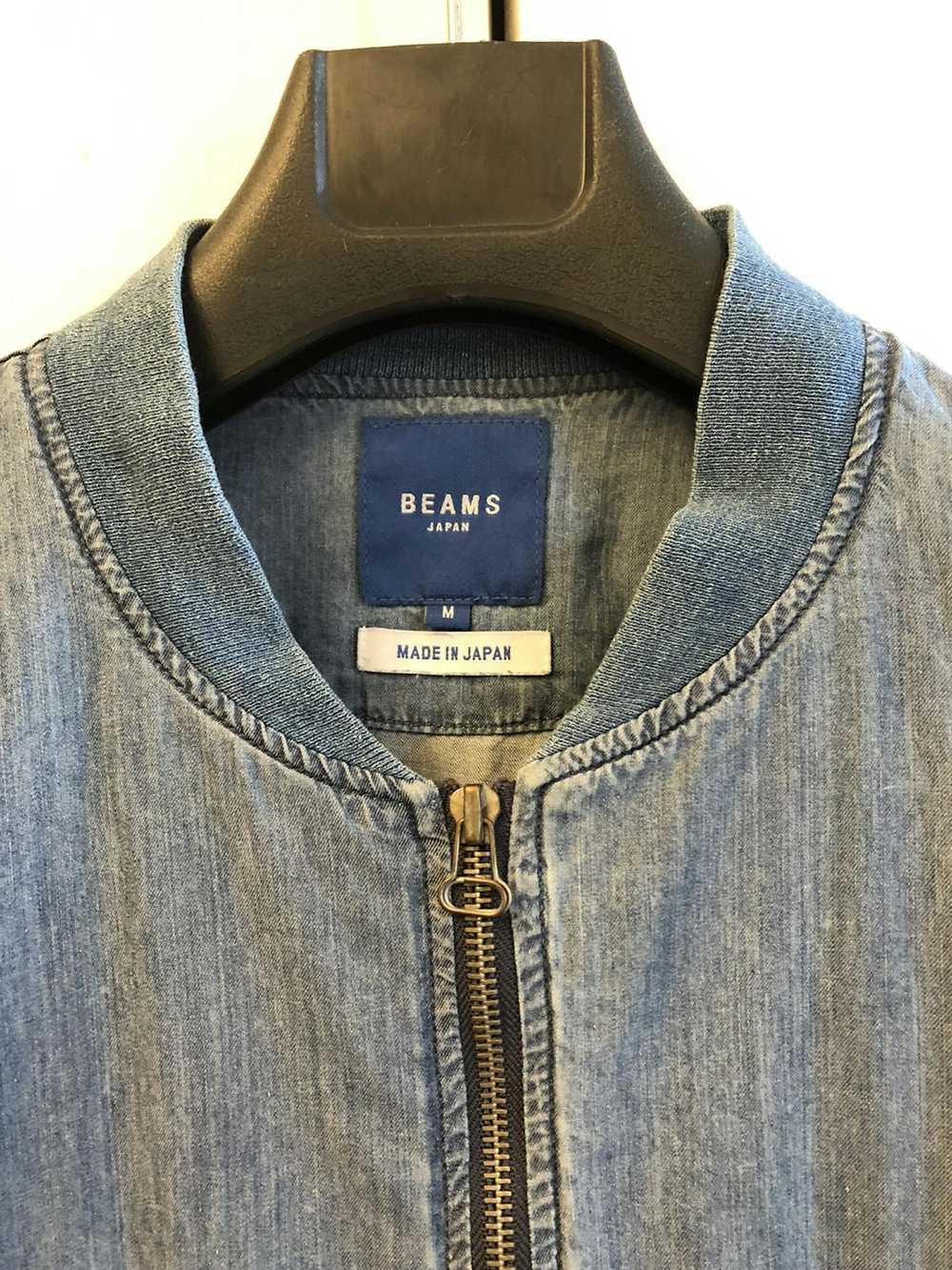 Beams Plus Lightweight Denim Bomber Jacket - image 7