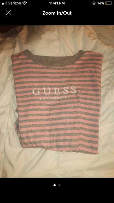 Guess Striped Pink and Grey Guess shirt