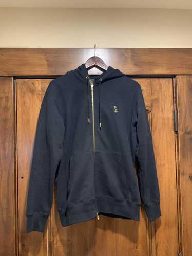 Octobers Very Own Black OVO Hoodie with gold zippe
