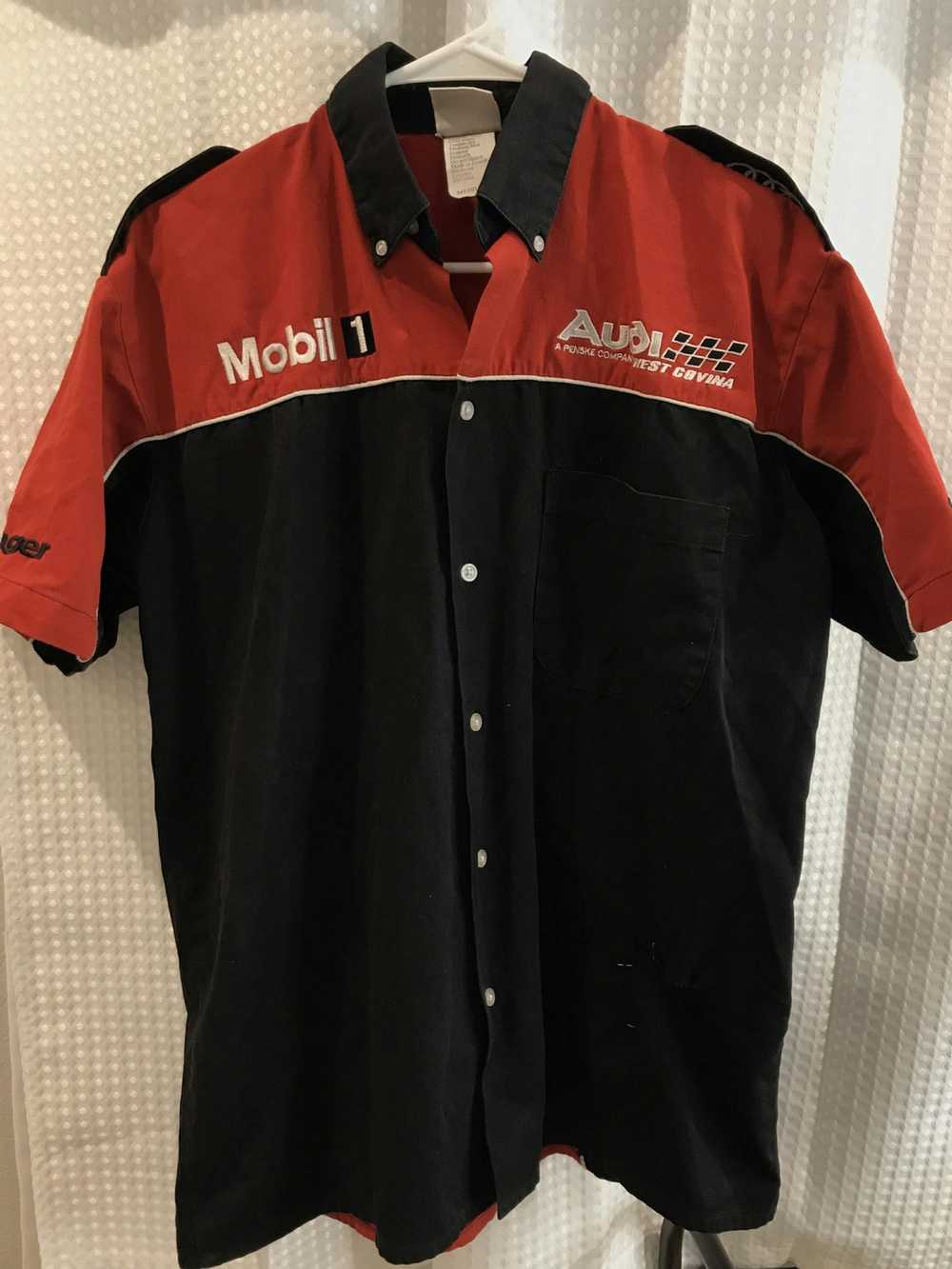 Audi × Vintage Mobil 1 Audi Racing Button Up Shirt - image 1