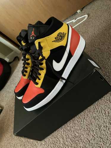 Jordan Brand × Nike Jordon 1 Black/Team Orange/Ama