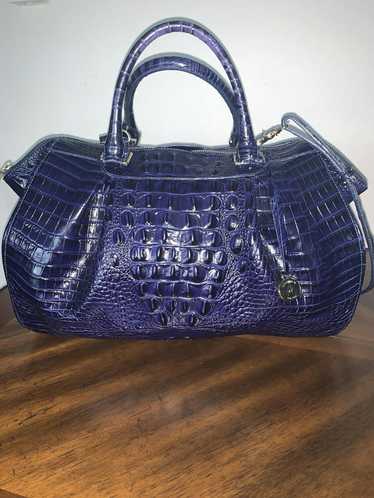 Vintage Brahmin Navy Snake Skin Bag