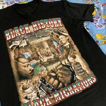 Vintage Black History Migrations Rare T-Shirt - image 1