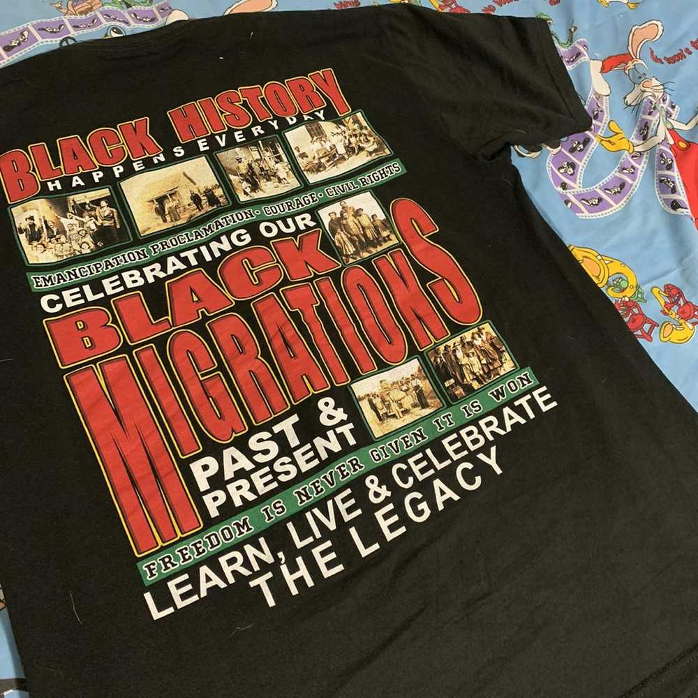 Vintage Black History Migrations Rare T-Shirt - image 3
