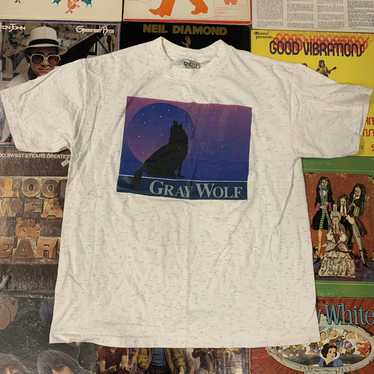 Made In Usa × Vintage Vintage Wolf Moon T Shirt - image 1