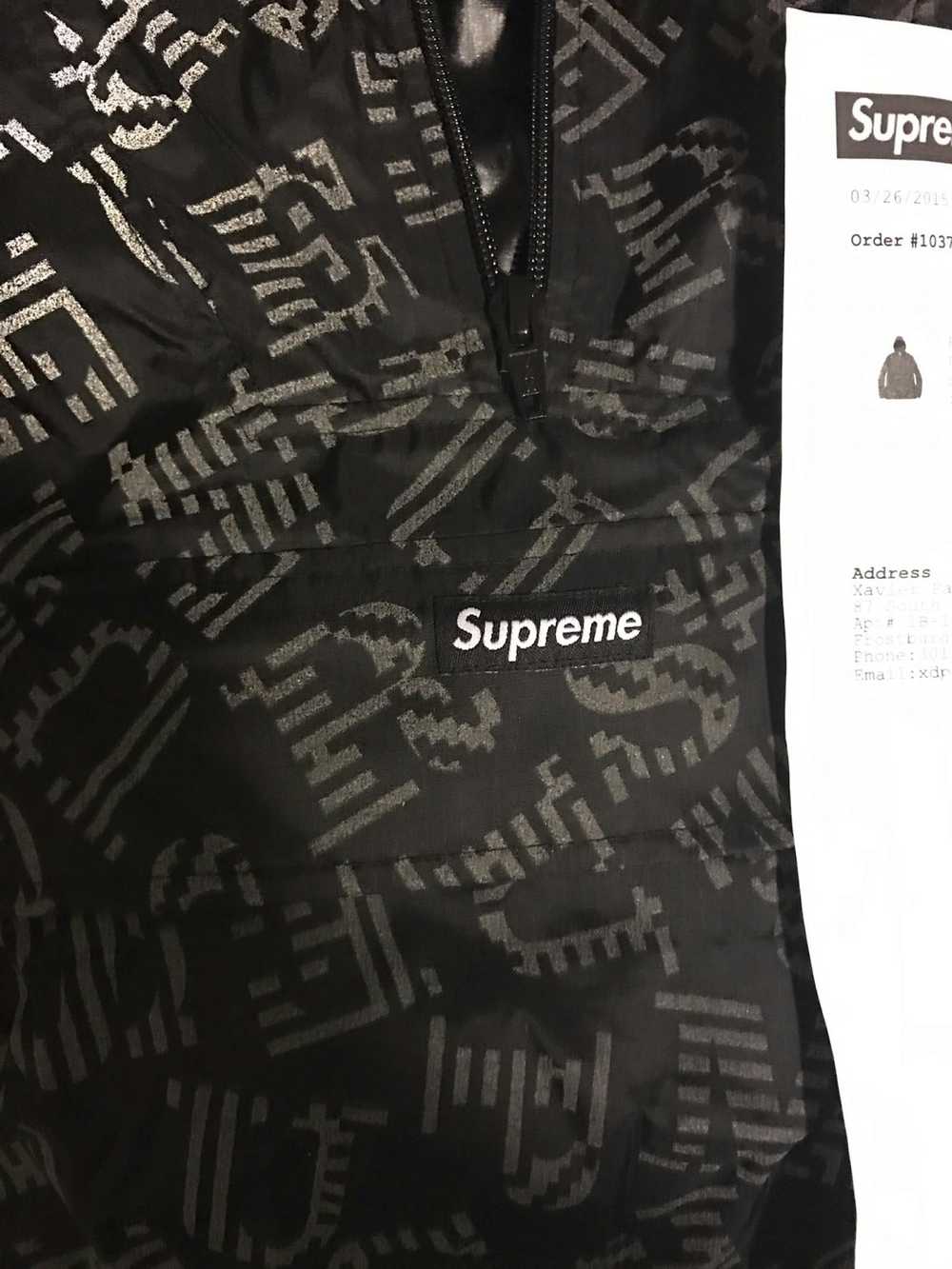 Supreme Reflective Pullover Windbreak Black SS15 - image 3