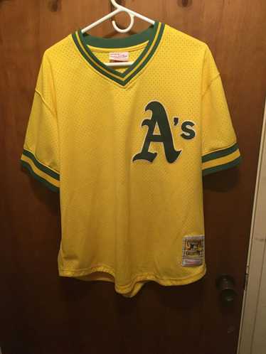 Mitchell & Ness Yellow and green Ricky Henderson M