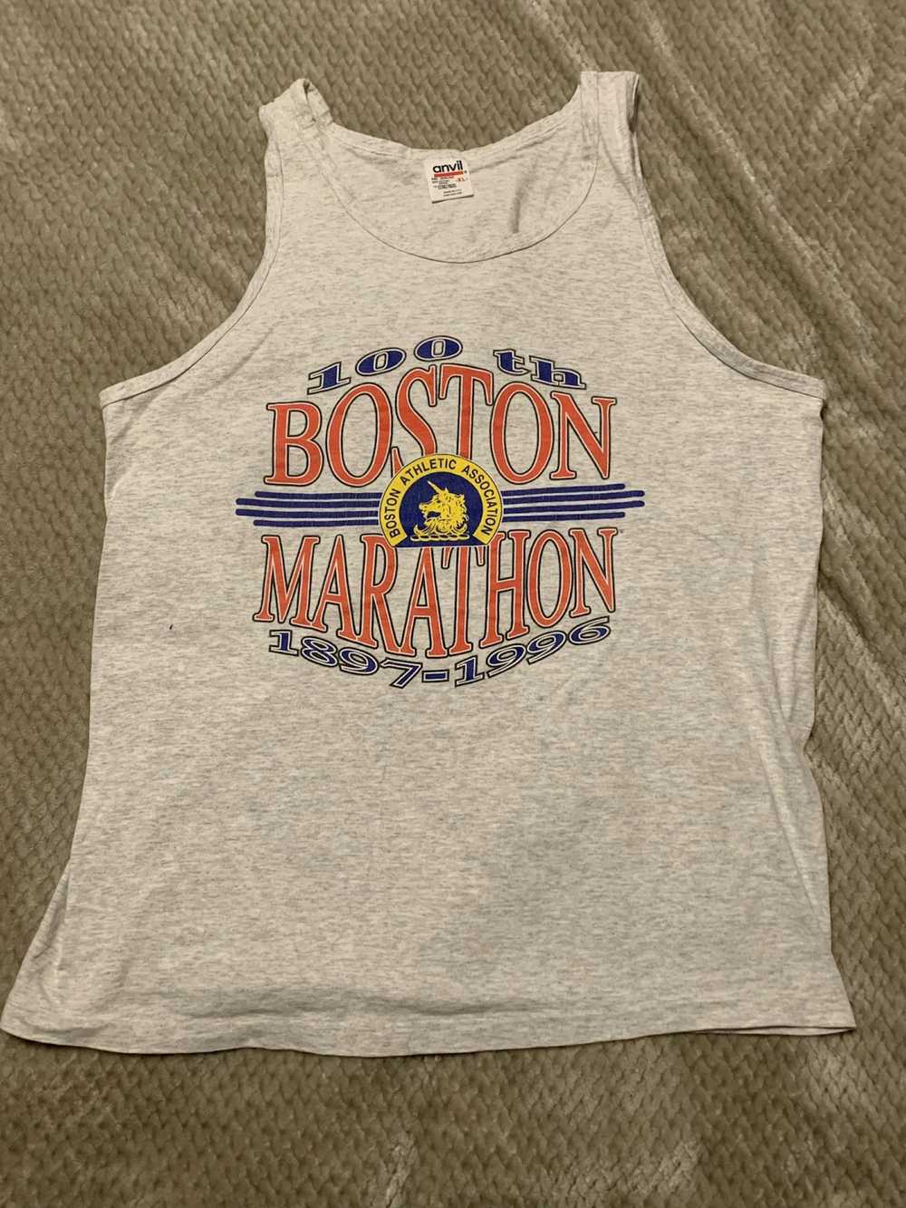 Vintage 1996 Boston marathon bro tank summer time - image 1