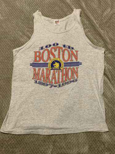 Vintage 1996 Boston marathon bro tank summer time - image 1