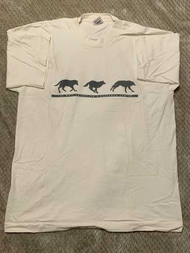 Vintage Simple 90s single stitch graphic wolf shi… - image 1