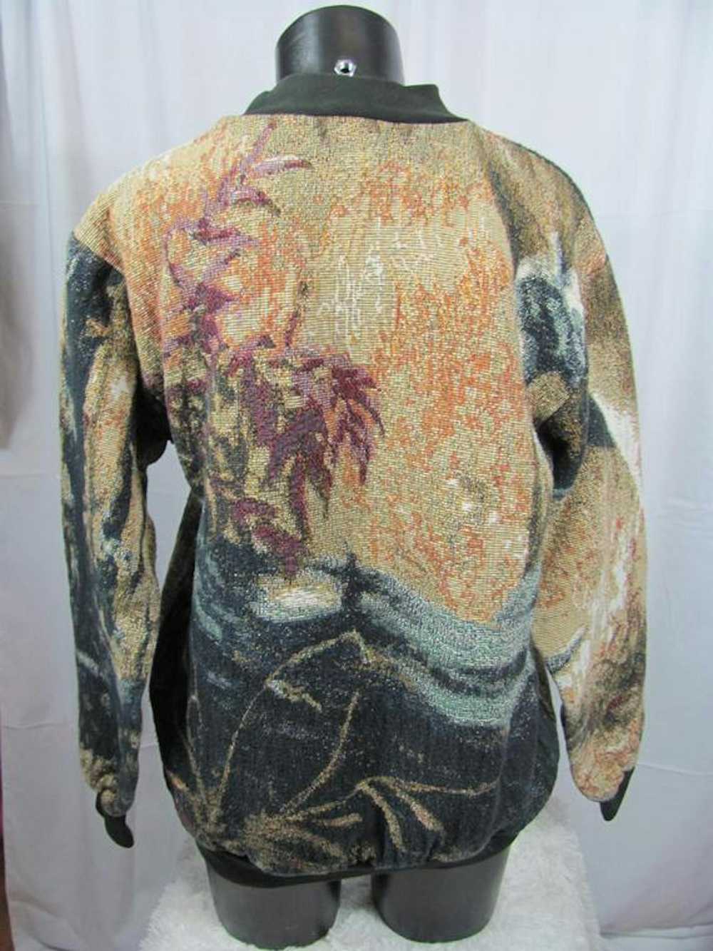 Vintage Sugar Street Weavers Deer Tapestry Sweater - image 4