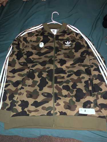 Bape x adidas adicolor track top olive cargo online