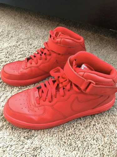 Nike Nike Air Force 1 High All Red Customized