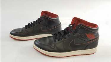 Nike Air Jordan 1 Mid Black Red 2015 - image 1