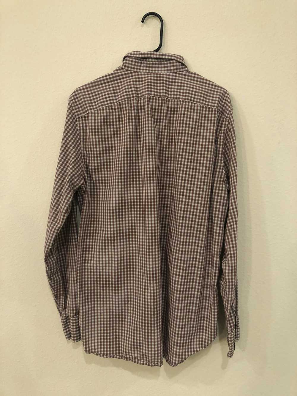 Gap Gap Dark Pink Checkered Button Up Size L - image 3