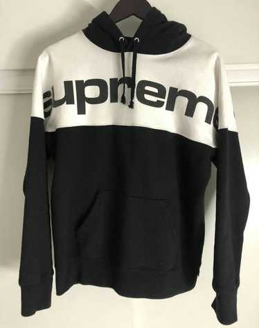 White and store black supreme hoodie