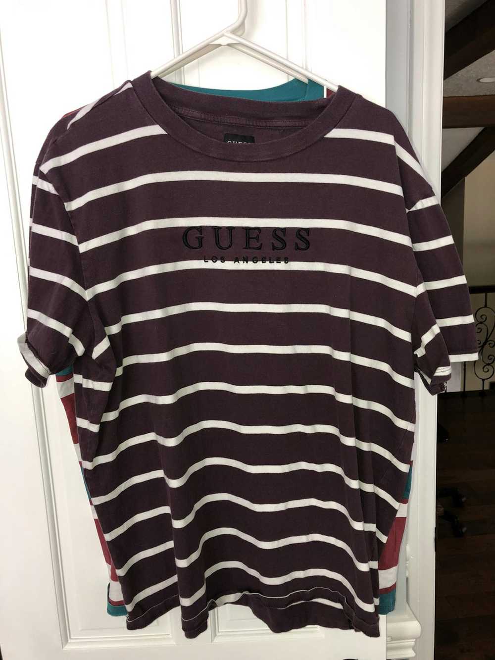 Guess Guess Los Angeles Purple and white stripped… - image 1