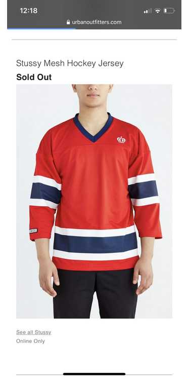 Stussy Stussy worldwide Mesh Hockey Jersey