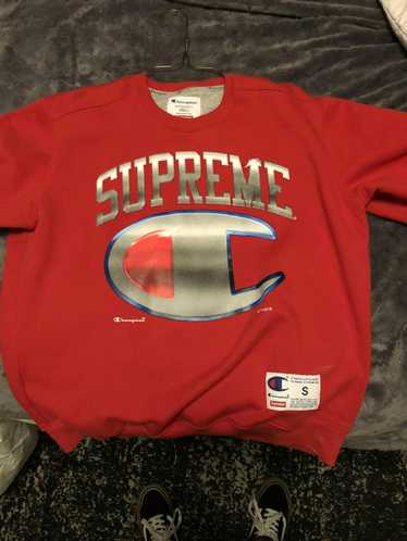 Champion x supreme crewneck online