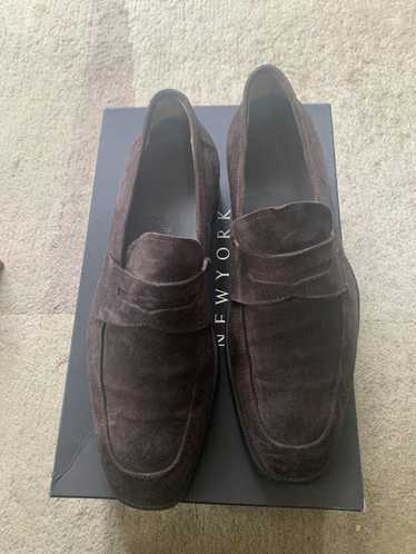 Barneys New York Brown Suede Shoes