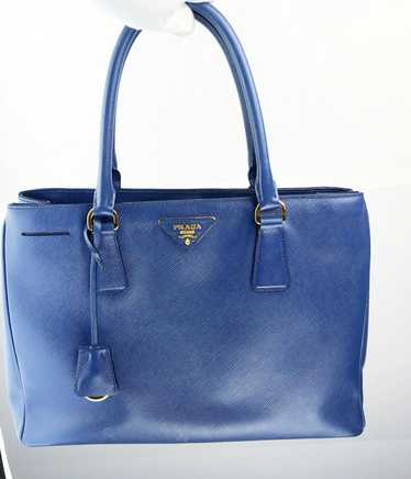 Prada Prada Saffiano Blue Medium Tote Hand Shoulde