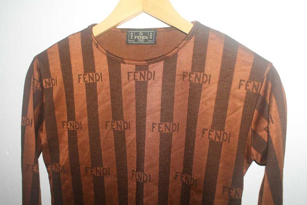 Fendi Vintage FENDI Longsleeve Spellout T shirt f… - image 2