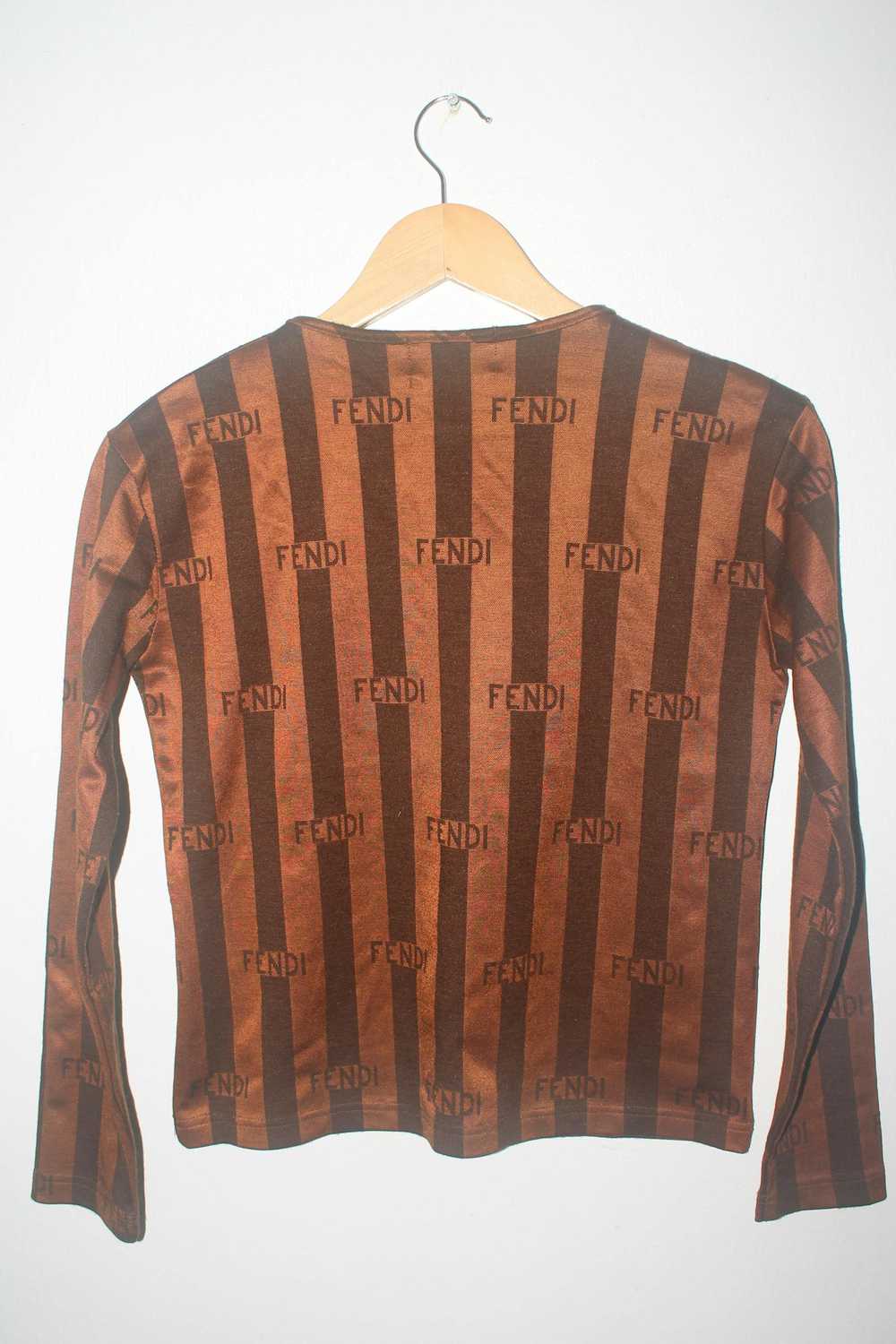 Fendi Vintage FENDI Longsleeve Spellout T shirt f… - image 3