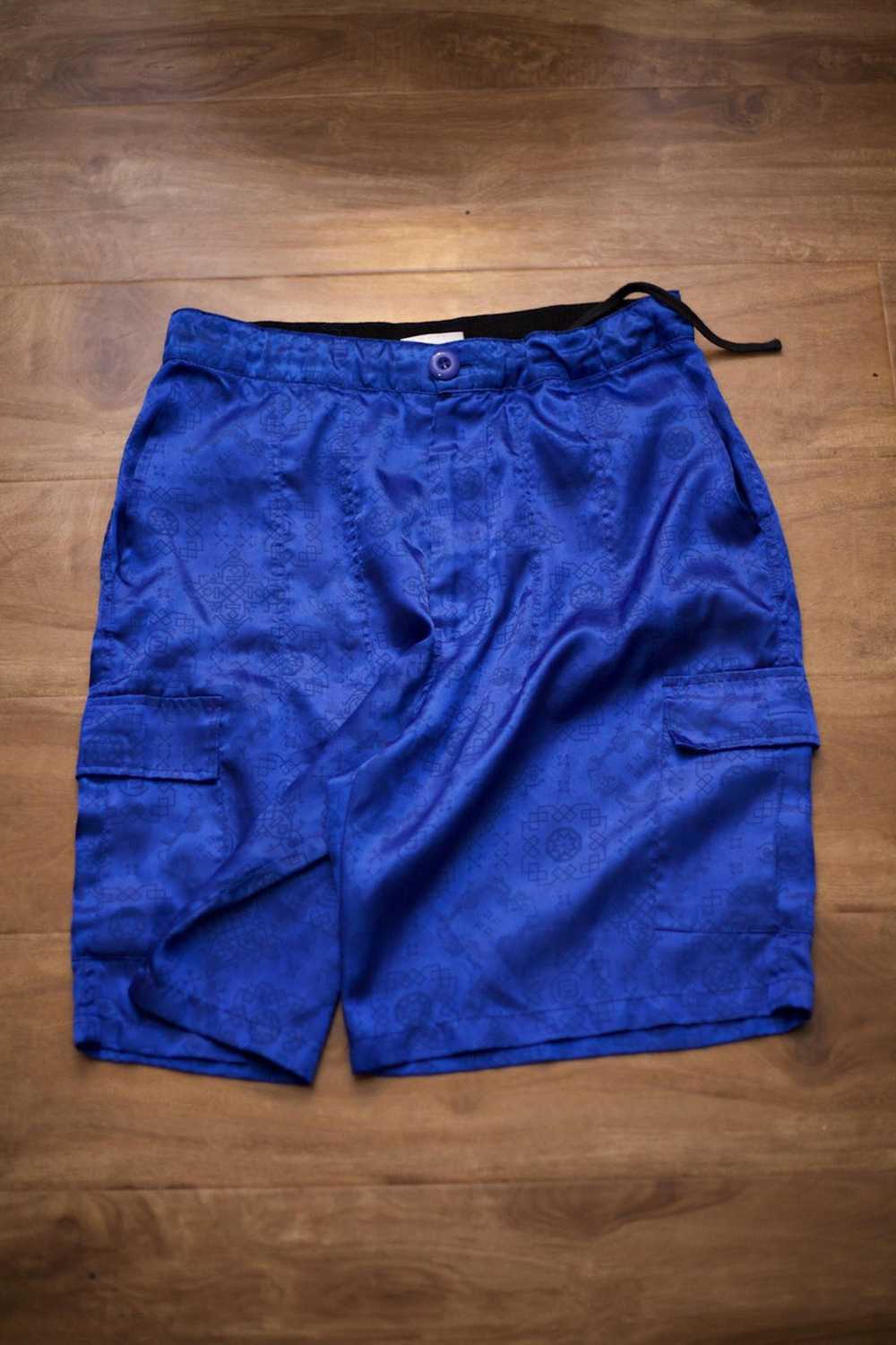 Clot CLOT royale blue silk cargo shorts - image 1