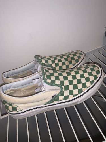 Vans Checkerboard green and white vans