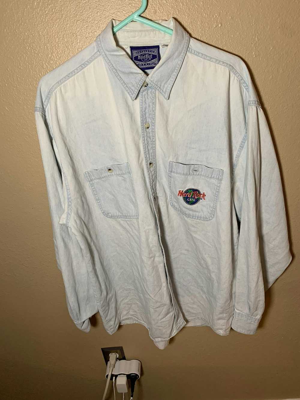 Hard Rock Cafe × Streetwear Denim button up - image 1