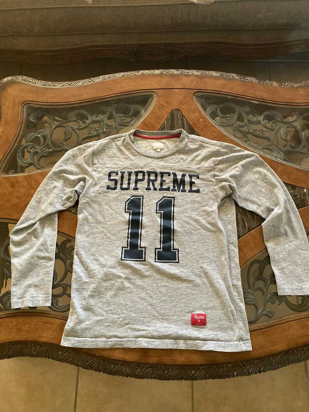 Supreme Vintage 90s Supreme 11 Sweatshirt Jersey - image 1