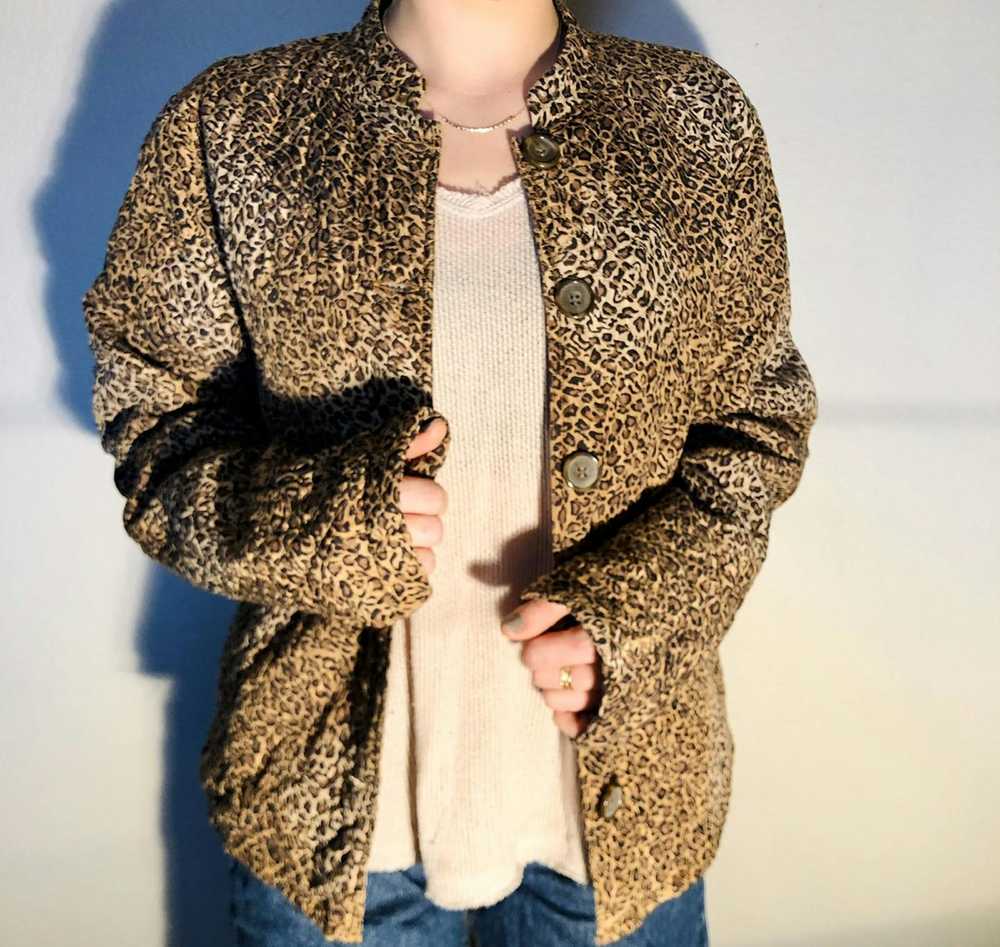 Coldwater Creek × Vintage Vintage Leopard Print J… - image 2