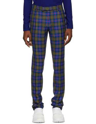 Burberry Burberry Blue Plaid Wool Trousers NWOT