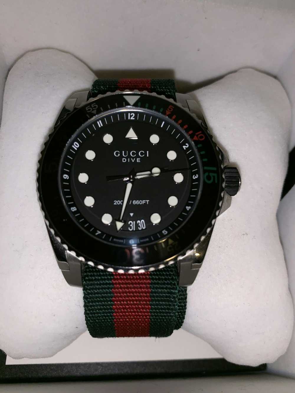 Gucci Gucci Dive Watch, 45mm, Green, Red - image 3