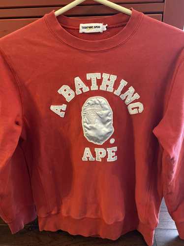 Bape BAPE red crew neck sweatshirt