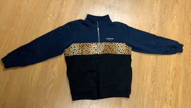 Supreme Supreme quarter zip leopard cheetah print… - image 1