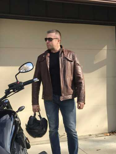 Murano Murano Leather Biker Style Black Jacket Siz