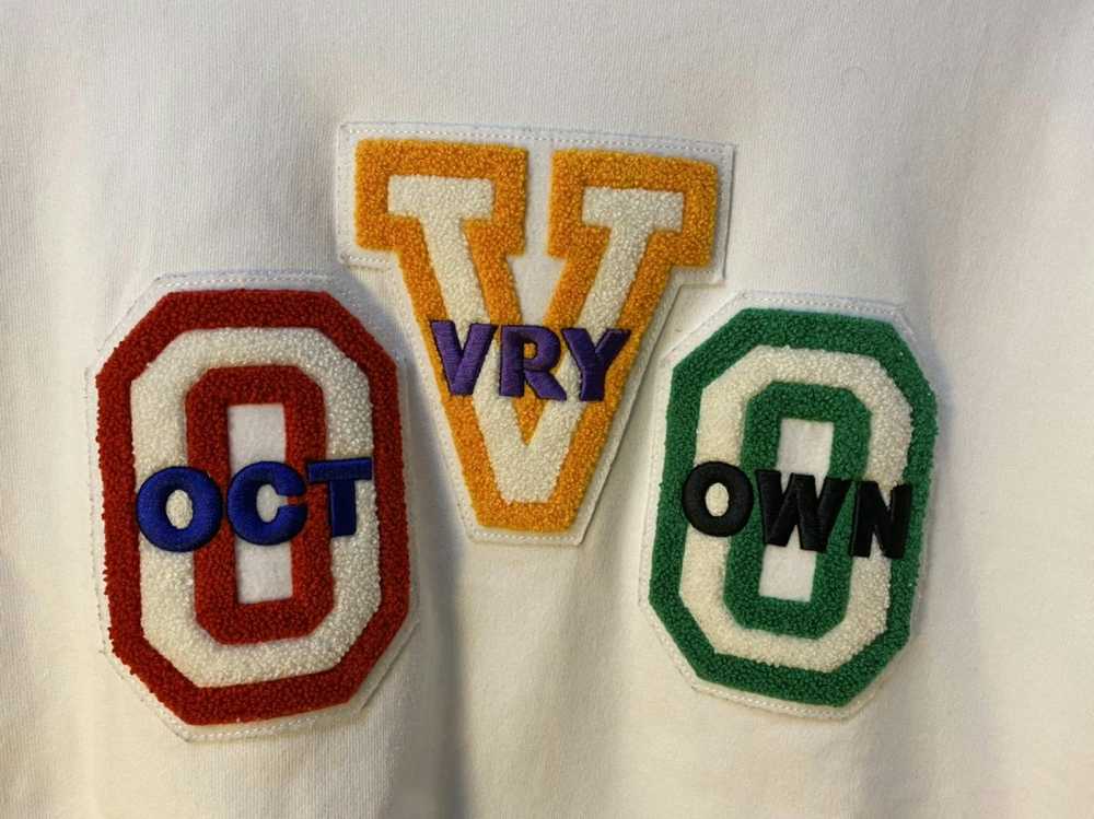 Drake × Octobers Very Own OVO Chenille Crew White - image 3