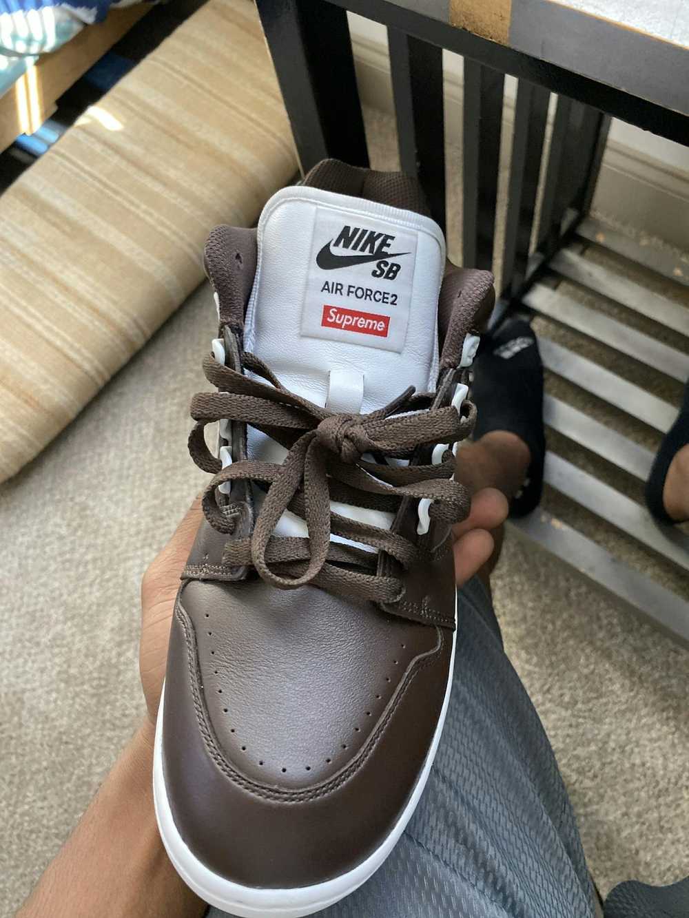 Nike × Supreme Supreme x Air Force 2 Brown 2017 - image 9