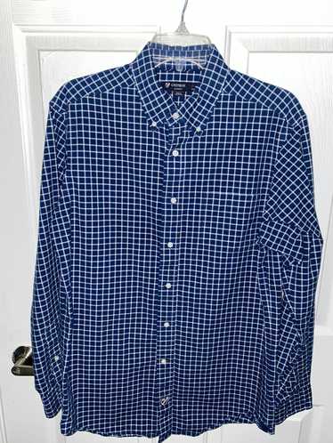 Cremieux Blue and white gridded button down