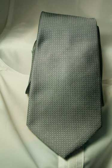 Bugatti Villa Bugatti grey silk men's dress tie