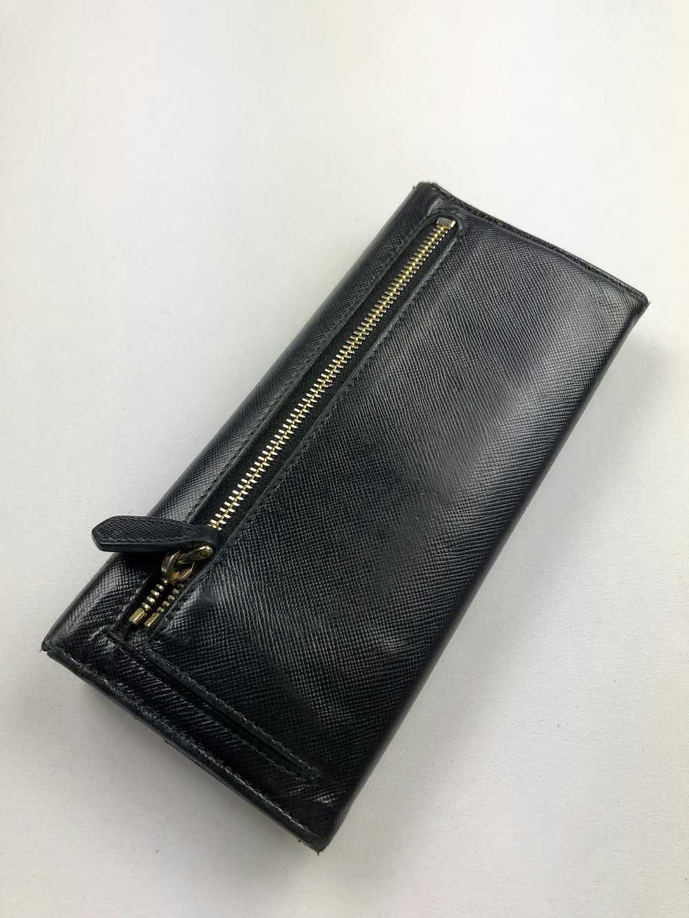 Prada Prada black saffiano leather long wallet - image 8