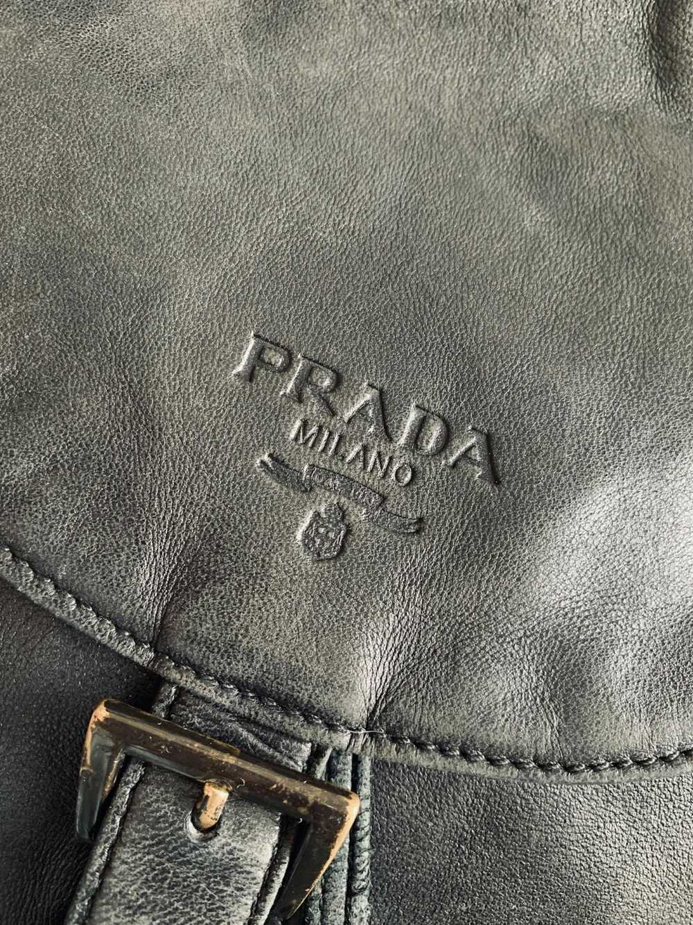 Prada Buttery Soft Black Leather Prada Backpack - image 2