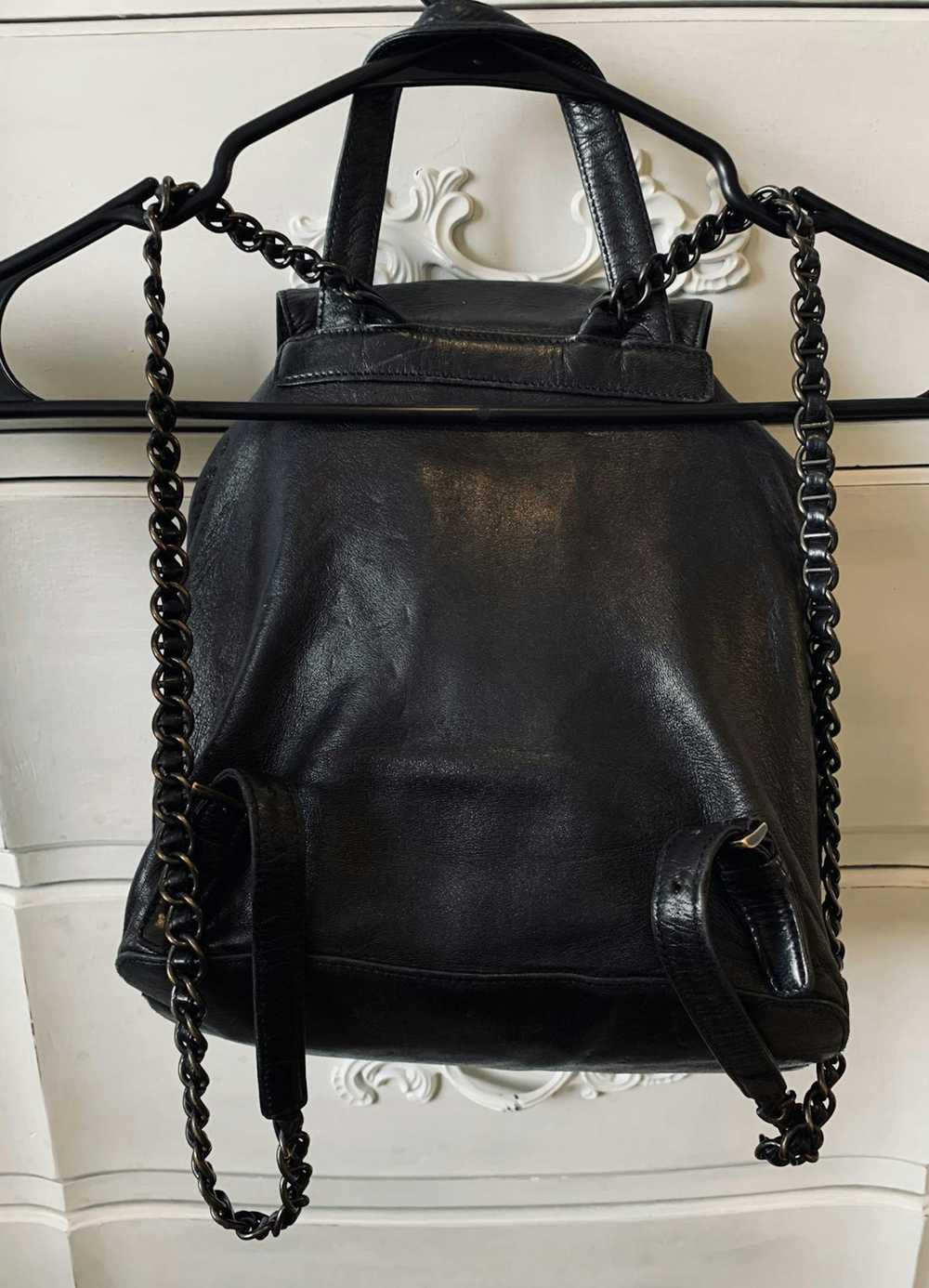 Prada Buttery Soft Black Leather Prada Backpack - image 3