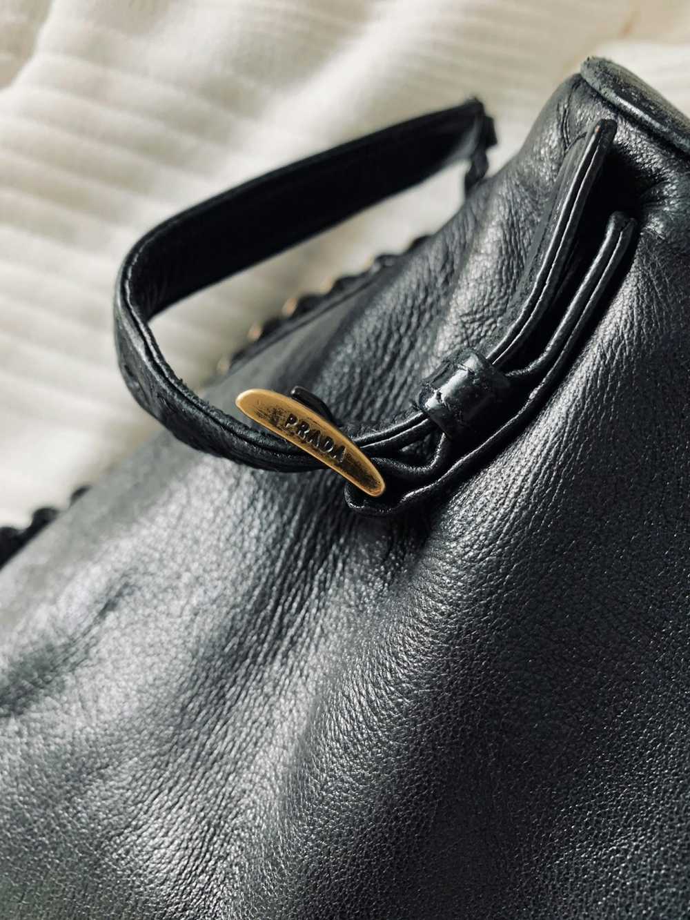 Prada Buttery Soft Black Leather Prada Backpack - image 5