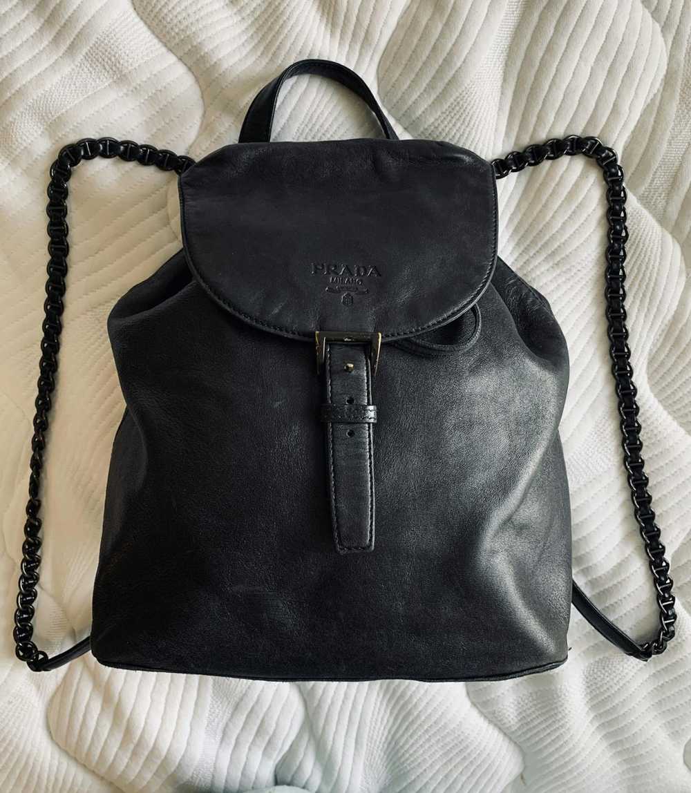 Prada Buttery Soft Black Leather Prada Backpack - image 6