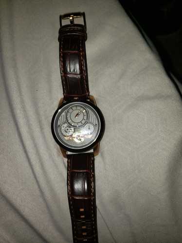 Fossil Fossil mechanical TWIST brown band, gold fa